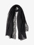 Foulard effet froissé à empiècement dentelle - Noir - 1
