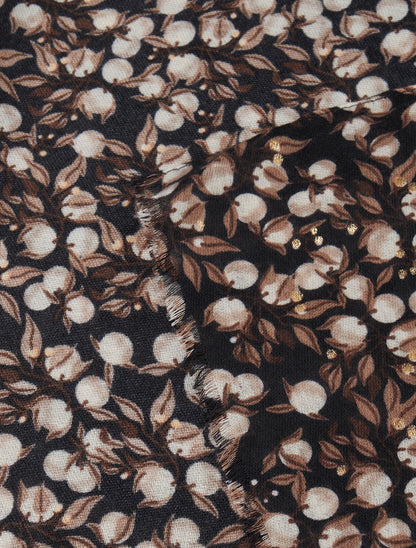 Foulard à imprimé baies irisées - Noir - 3