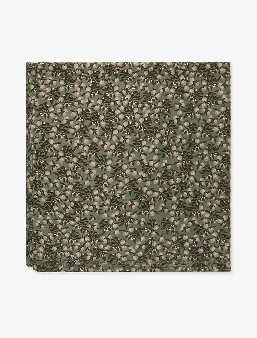 Foulard à imprimé baies irisées - Kaki - 2