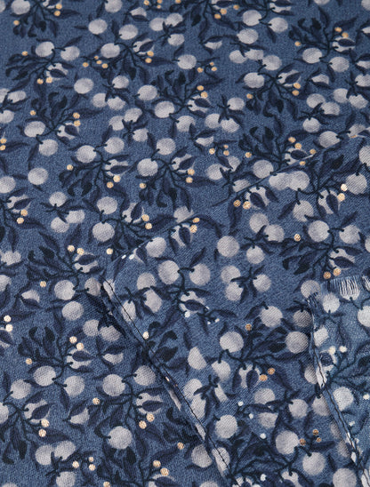 Foulard à imprimé baies irisées - Bleu - 3