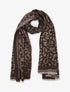 Echarpe molletonnée à motif léopard - Marron - 1