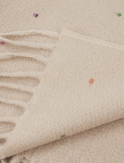 Echarpe à pois multicolore - Beige - 3