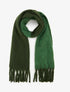 Echarpe en laine mélangée à franges - Kaki - 1