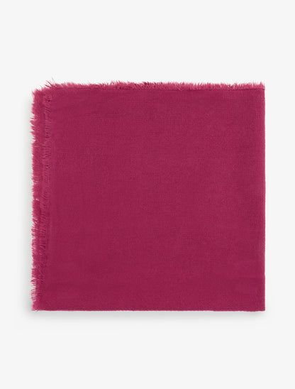 Foulard uni à bords effilochés - Fushia - 2