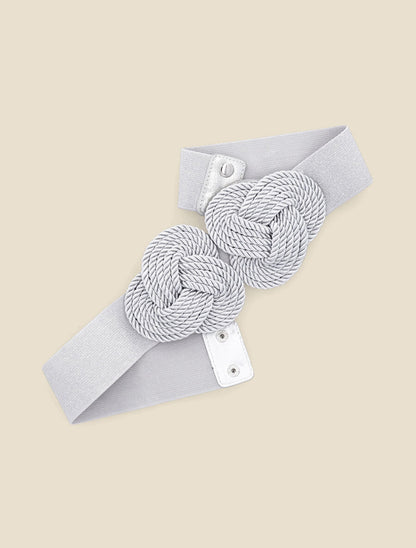 Ceinture irisée à boucles style noeud marin - Argent - 1
