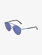Lunettes de soleil rondes oversize - Bleu - 2