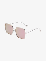 Lunettes de soleil carrées oversize - Rose/or - 1