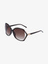 Lunettes ovales oversize à charnières stylisées - Marron - 1