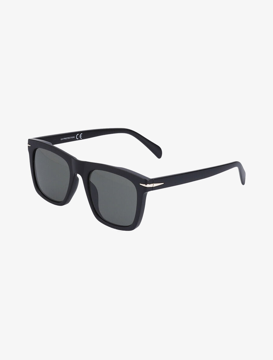 Lunettes de soleil carrées - Noir mat - 2