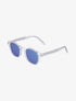 Lunettes ovales à verres semi opaques - Bleu/transparent - 1