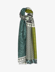 Foulard à imprimé végétal et cachemire - Vert - 3