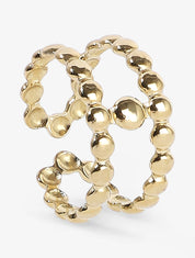 Bague double rangs billes - Or - 1