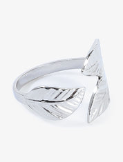 Bague ouverte trois feuilles - Argent - 3