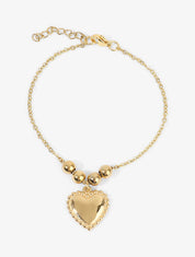 Bracelet à fines mailles et coeur - Or - 3