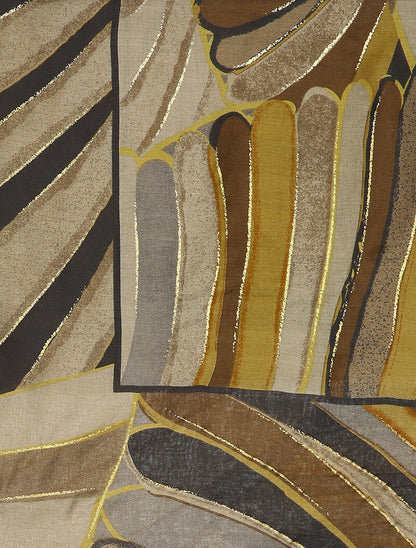 Foulard à imprimé lignes abstraites irisées - Taupe - 2