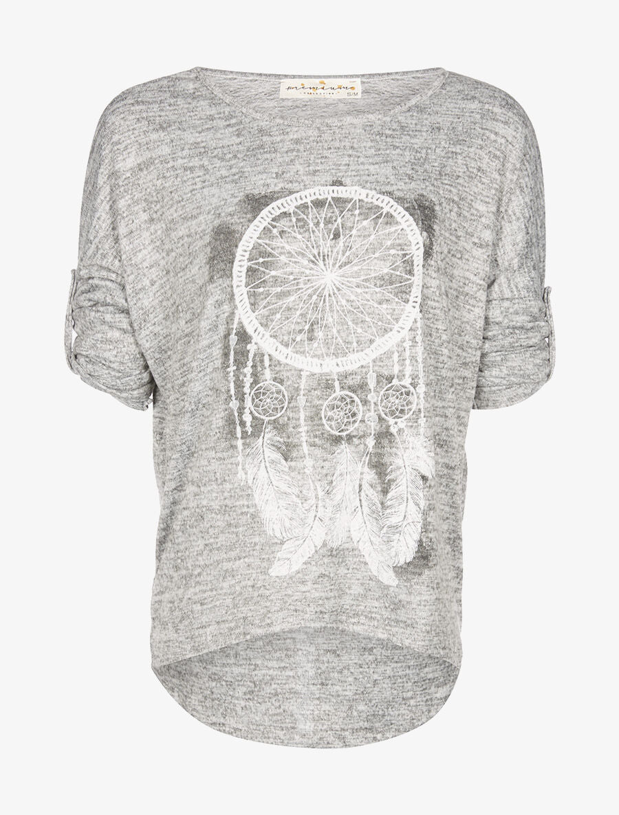 Pull fin dreamcatcher - Gris - 1