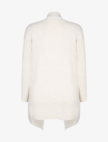 Gilet long maille - beige - 2