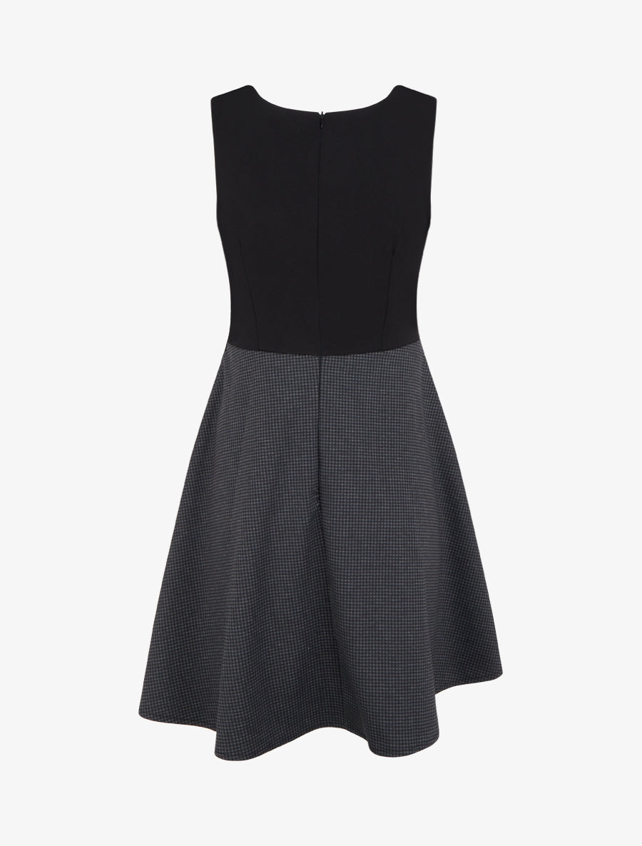 Robe basic taille dentelle - Noir - 2