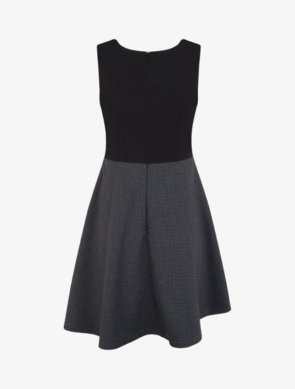 Robe basic taille dentelle - Noir - 2
