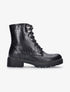 Boots effet croco intérieur fourré - Noir - 1