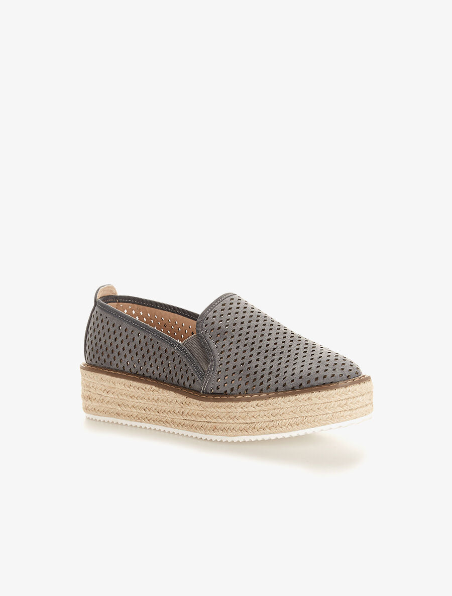 Espadrilles ajourées - gris - 2