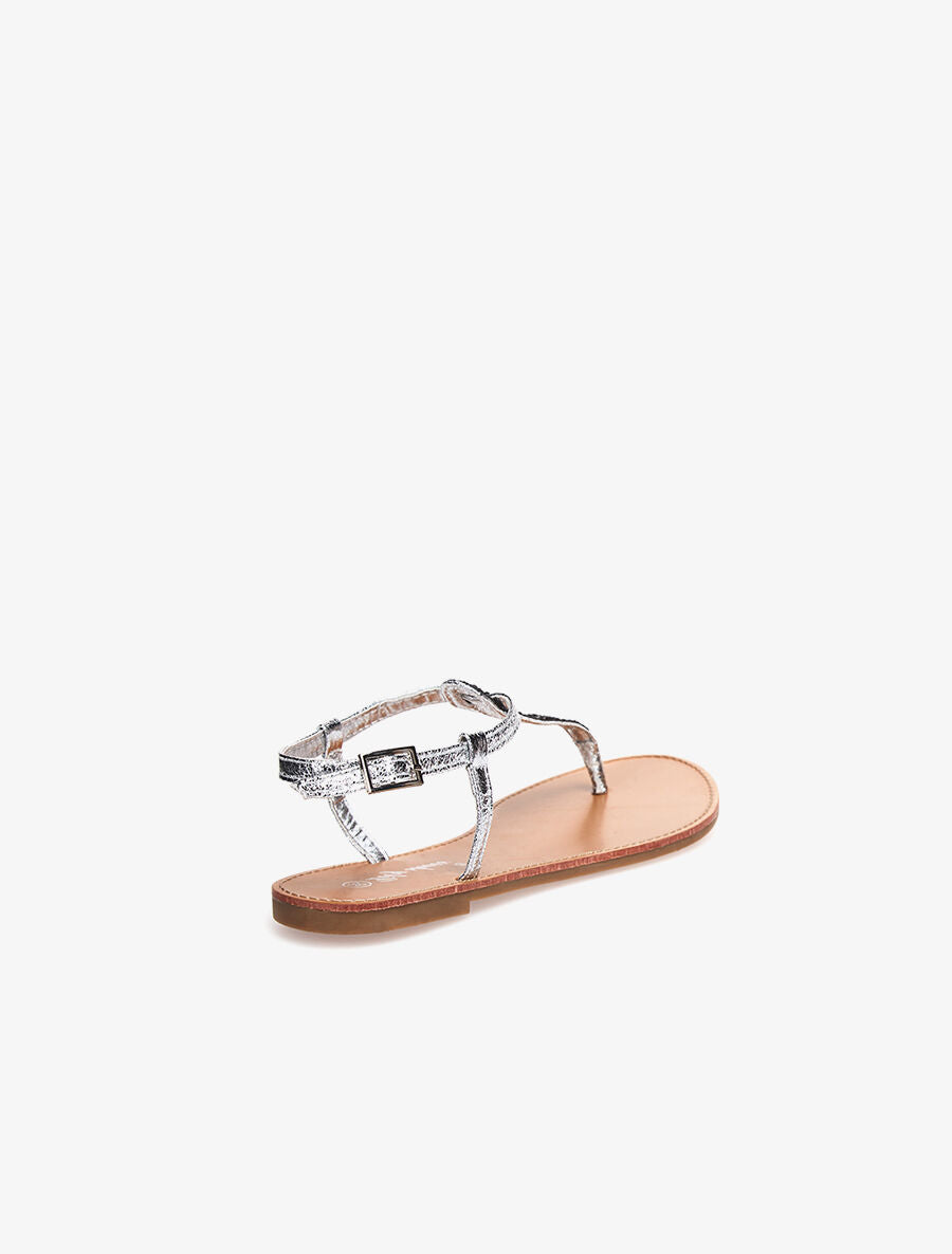 Nu-pieds pailletées - argent - 4