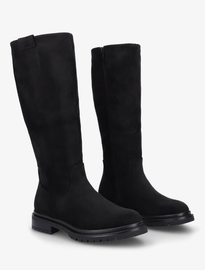 Bottes en suédine à semelle crantée - Noir - 4