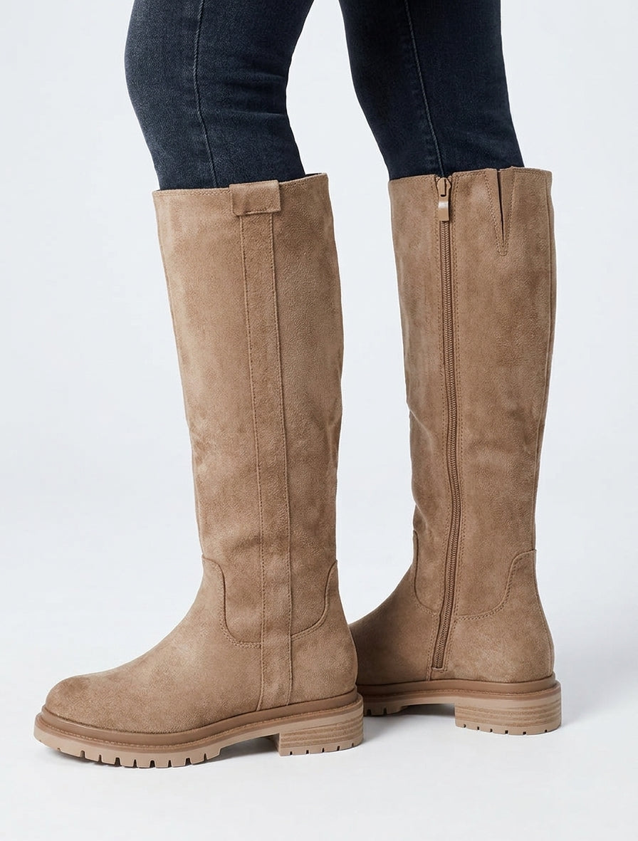 Suède laarzen met geprofileerde zool - Mol