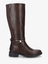 Bottes en simili à boucle rectangulaire - Marron - 1