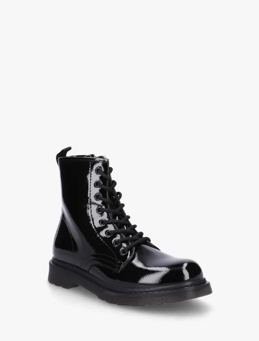 Bottines vernies à lacets - Noir - 2