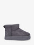Bottines fourrées en suédine - Gris foncé - 1
