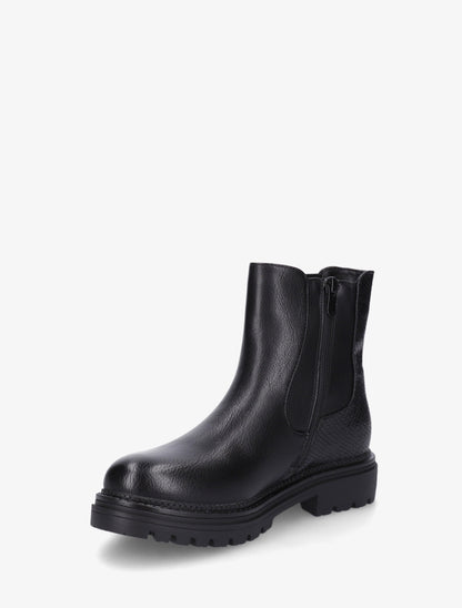Bottines élastiquées à zip décoratif - Noir - 3