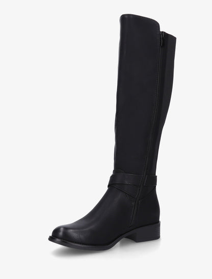 Bottes élastiquées à sangle et boucle - Noir - 3