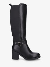 Bottes élastiquées à boucle métal - Noir - 1