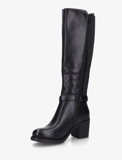 Bottes élastiquées à boucle métal - Noir - 3
