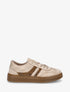 Sneakers en suédine à bandes contrastantes - Taupe - 1
