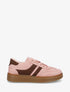 Sneakers en suédine à bandes contrastantes - Vieux rose - 1