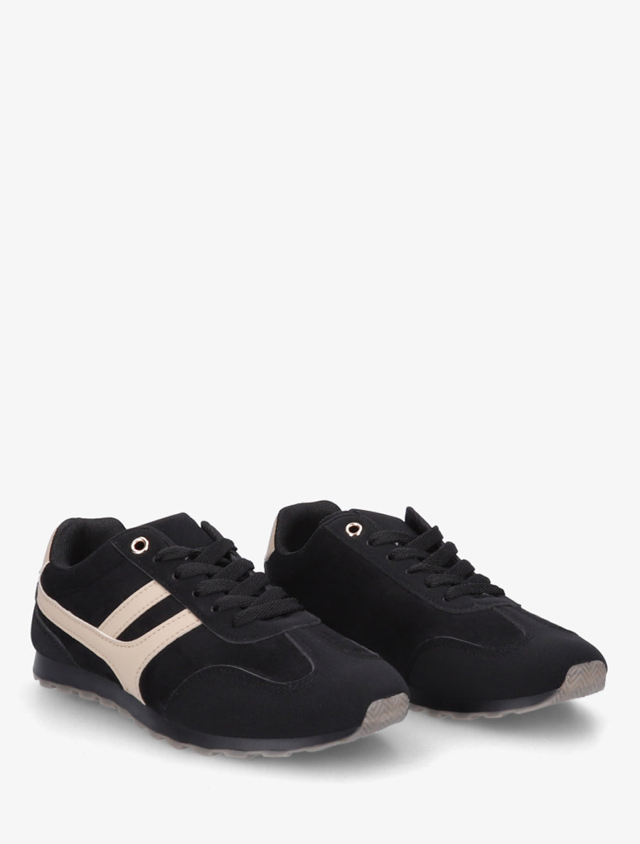 Sneakers unies en suédine - Noir - 4