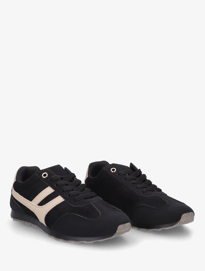 Sneakers unies en suédine - Noir - 4
