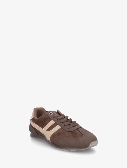 Sneakers unies en suédine - Marron - 2