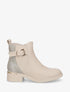 Bottines élastiquées à contrefort irisé - Beige - 1
