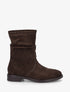 Bottines en suédine à coutures apparentes - Chocolat - 1