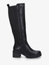 Bottes élastiquées à talon - Noir - 1