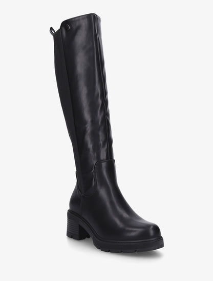 Bottes élastiquées à talon - Noir - 2