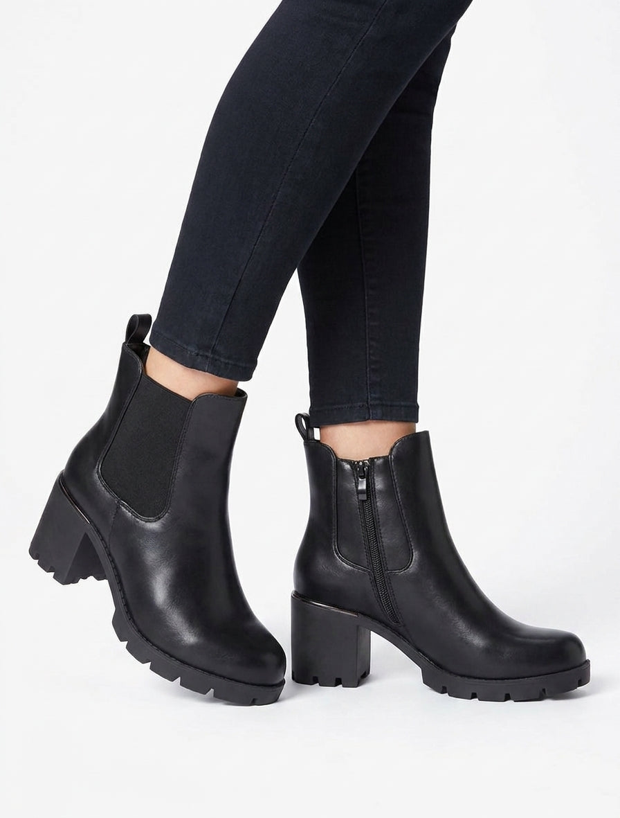 Bottines à cheville élastiquée - Noir