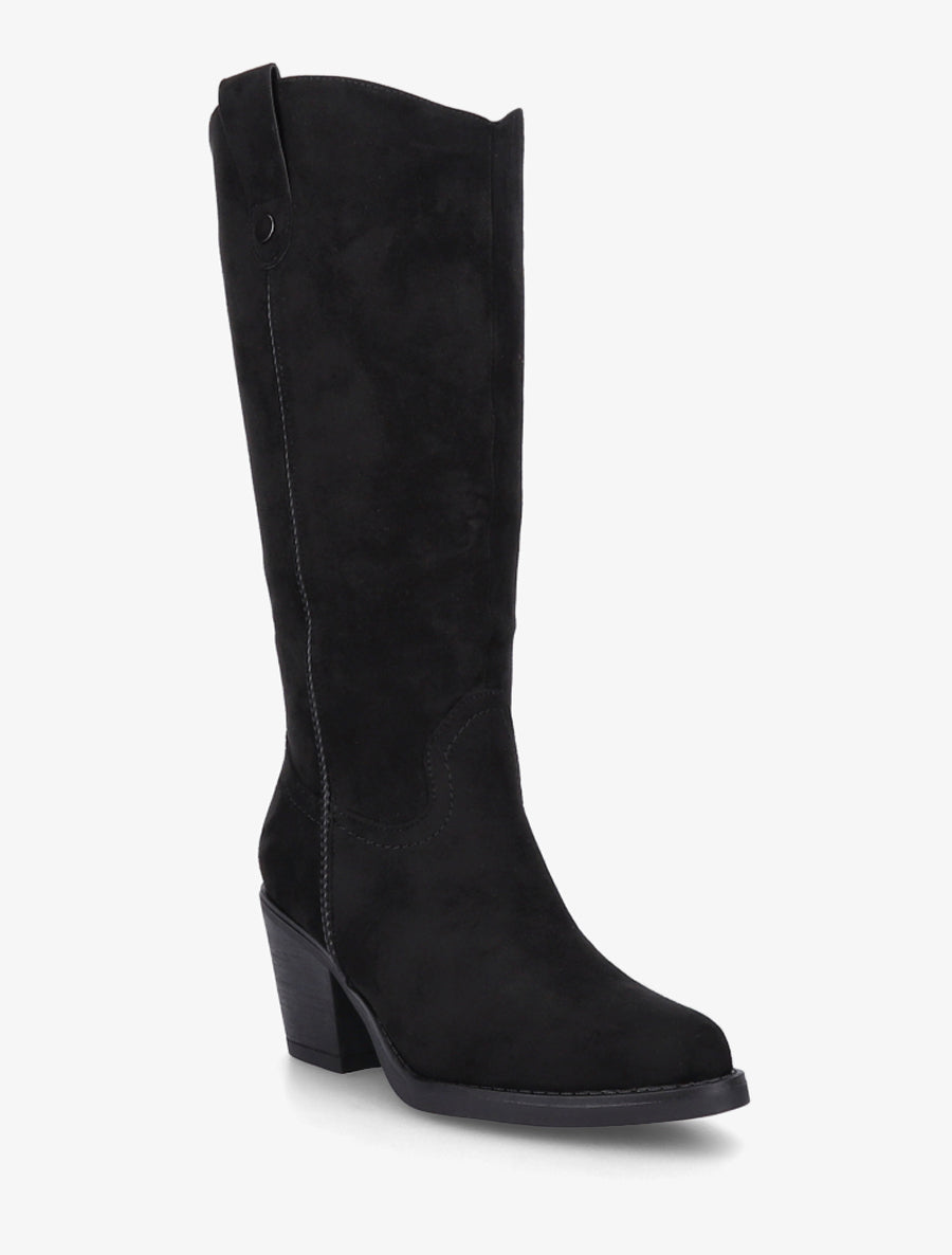 Bottes suédine à bouts pointus - Noir - 2