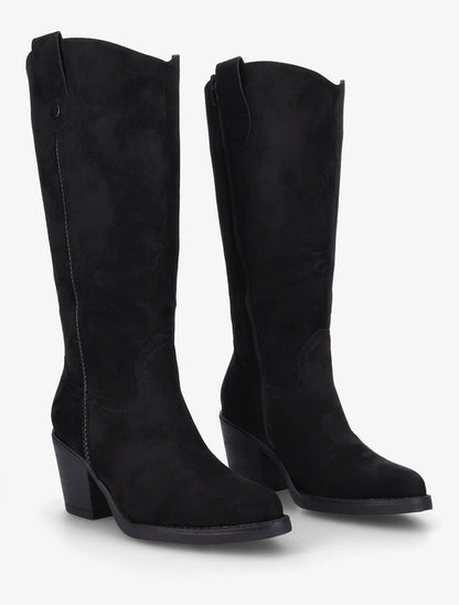 Bottes suédine à bouts pointus - Noir - 4