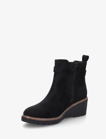 Bottines compensées suédine - Noir - 3