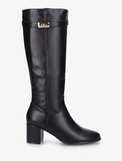 Bottes en simili à talon - Noir - 1