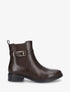 Bottines en simili à cheville élastiquée - Marron - 1